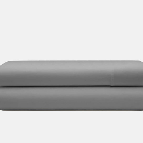 100% Cotton Flat Sheet | Grey | Single Long - 150cm (W) x 250cm (L) - The Bedding & Blankets Store