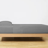 100% Cotton Flat Sheet | Grey | Single Long - 150cm (W) x 250cm (L) - The Bedding & Blankets Store