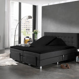 100% Cotton Jersey Fitted Sheet for Split Topper | Black | Single - 140cm (W) x 200cm (L) - The Bedding & Blankets Store