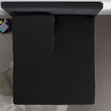100% Cotton Jersey Fitted Sheet for Split Topper | Black | Single - 140cm (W) x 200cm (L) - The Bedding & Blankets Store