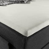 100% Cotton Jersey Fitted Sheet for Split Topper | Cream | Single - 140cm (W) x 200cm (L) - The Bedding & Blankets Store