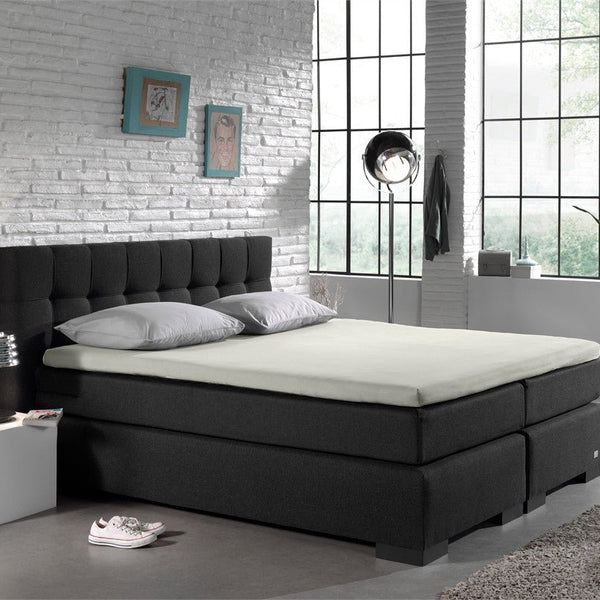 100% Cotton Jersey Fitted Sheet for Split Topper | Cream | Single - 140cm (W) x 200cm (L) - The Bedding & Blankets Store