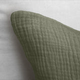 100% Cotton Muslin Duvet Cover Set Mossy | Green | King - 240cm (W) x 200/220cm (L) - The Bedding & Blankets Store