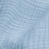 100% Cotton Muslin Duvet Cover Set Mousseline | Blue | Single Long - 140cm (W) x 200cm (L) - The Bedding & Blankets Store