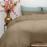 100% Cotton Muslin Duvet Cover Set Mousseline | Nude Skin | King - 240cm (W) x 200/220cm (L) - The Bedding & Blankets Store