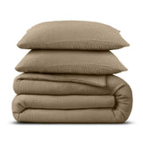 100% Cotton Muslin Duvet Cover Set Mousseline | Nude Skin | King - 240cm (W) x 200/220cm (L) - The Bedding & Blankets Store