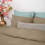 100% Cotton Muslin Duvet Cover Set Mousseline | Nude Skin | King - 240cm (W) x 200/220cm (L) - The Bedding & Blankets Store