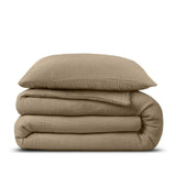 100% Cotton Muslin Duvet Cover Set Mousseline | Nude Skin | King - 240cm (W) x 200/220cm (L) - The Bedding & Blankets Store
