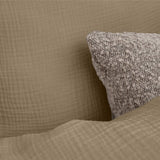 100% Cotton Muslin Duvet Cover Set Mousseline | Nude Skin | King - 240cm (W) x 200/220cm (L) - The Bedding & Blankets Store
