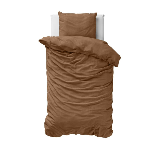 100% Cotton Muslin Duvet Cover Set Mousseline | Terracotta | King - 240cm (W) x 200/220cm (L) - The Bedding & Blankets Store