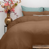 100% Cotton Muslin Duvet Cover Set Mousseline | Terracotta | King - 240cm (W) x 200/220cm (L) - The Bedding & Blankets Store