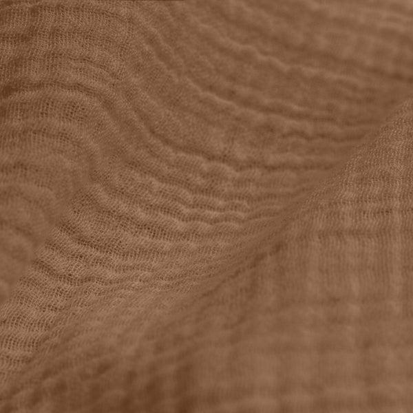 100% Cotton Muslin Duvet Cover Set Mousseline | Terracotta | King - 240cm (W) x 200/220cm (L) - The Bedding & Blankets Store