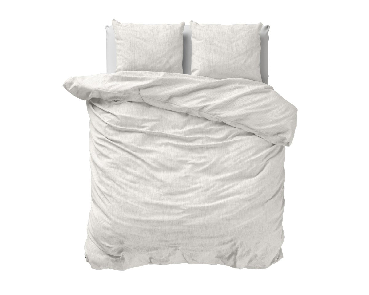 100% Cotton Muslin Duvet Cover Set Mousseline | White | Single Long - 140cm (W) x 200/220cm (L) - The Bedding & Blankets Store