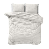 100% Cotton Muslin Duvet Cover Set Mousseline | White | Single Long - 140cm (W) x 200/220cm (L) - The Bedding & Blankets Store
