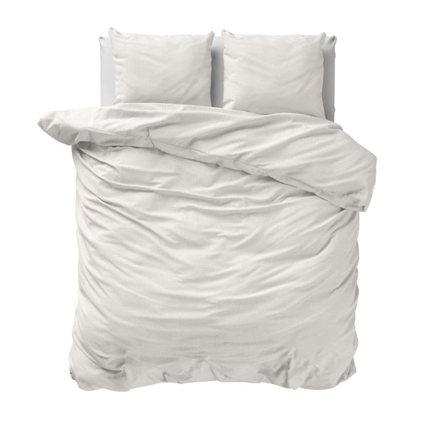 100% Cotton Muslin Duvet Cover Set Mousseline | White | Single Long - 140cm (W) x 200/220cm (L) - The Bedding & Blankets Store