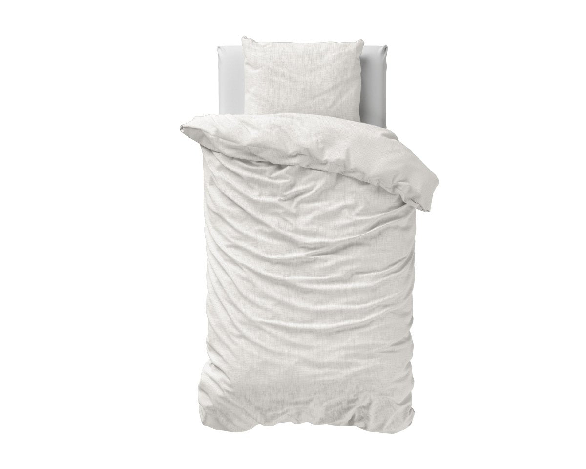 100% Cotton Muslin Duvet Cover Set Mousseline | White | Single Long - 140cm (W) x 200/220cm (L) - The Bedding & Blankets Store