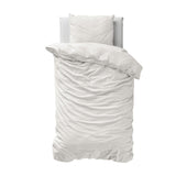 100% Cotton Muslin Duvet Cover Set Mousseline | White | Single Long - 140cm (W) x 200/220cm (L) - The Bedding & Blankets Store