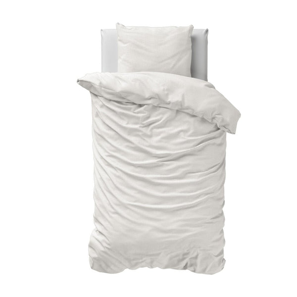 100% Cotton Muslin Duvet Cover Set Mousseline | White | Single Long - 140cm (W) x 200/220cm (L) - The Bedding & Blankets Store