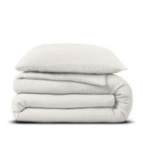 100% Cotton Muslin Duvet Cover Set Mousseline | White | Single Long - 140cm (W) x 200/220cm (L) - The Bedding & Blankets Store