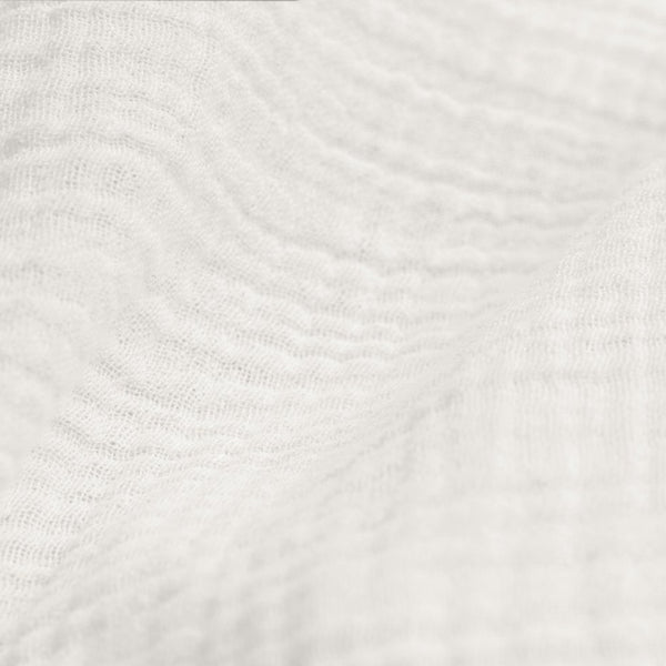 100% Cotton Muslin Duvet Cover Set Mousseline | White | Single Long - 140cm (W) x 200/220cm (L) - The Bedding & Blankets Store