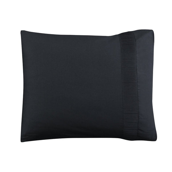 100% Cotton Percale Duvet Cover Set Bali | Black | King Long - 240cm (W) x 220cm (L) - The Bedding & Blankets Store