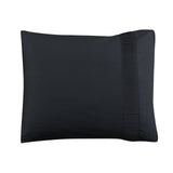 100% Cotton Percale Duvet Cover Set Bali | Black | King Long - 240cm (W) x 220cm (L) - The Bedding & Blankets Store