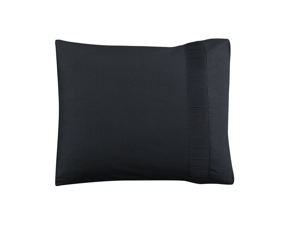 100% Cotton Percale Duvet Cover Set Bali | Black | King Long - 240cm (W) x 220cm (L) - The Bedding & Blankets Store