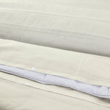 100% Cotton Percale Duvet Cover Set Bali | Cream | King Long - 240cm (W) x 220cm (L) - The Bedding & Blankets Store