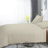 100% Cotton Percale Duvet Cover Set Bali | Cream | King Long - 240cm (W) x 220cm (L) - The Bedding & Blankets Store