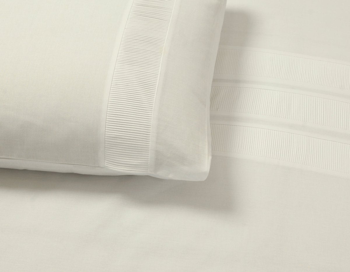 100% Cotton Percale Duvet Cover Set Bali | Cream | King Long - 240cm (W) x 220cm (L) - The Bedding & Blankets Store