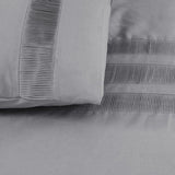100% Cotton Percale Duvet Cover Set Bali | Grey | King Long - 240cm (W) x 220cm (L) - The Bedding & Blankets Store
