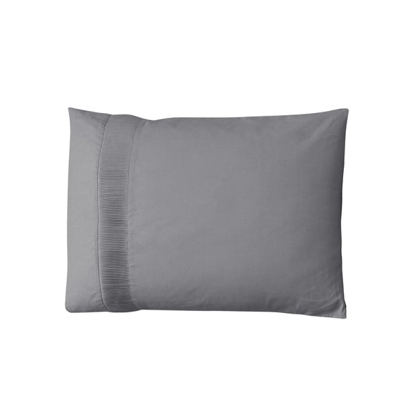 100% Cotton Percale Duvet Cover Set Bali | Grey | King Long - 240cm (W) x 220cm (L) - The Bedding & Blankets Store