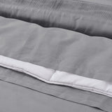 100% Cotton Percale Duvet Cover Set Bali | Grey | King Long - 240cm (W) x 220cm (L) - The Bedding & Blankets Store
