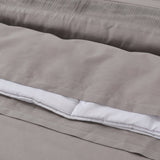 100% Cotton Percale Duvet Cover Set Bali | Taupe | King Long - 240cm (W) x 220cm (L) - The Bedding & Blankets Store