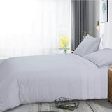 100% Cotton Percale Duvet Cover Set Bali | White | King Long - 240cm (W) x 220cm (L) - The Bedding & Blankets Store