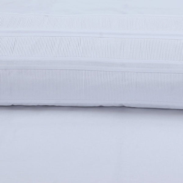 100% Cotton Percale Duvet Cover Set Bali | White | King Long - 240cm (W) x 220cm (L) - The Bedding & Blankets Store