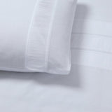 100% Cotton Percale Duvet Cover Set Bali | White | King Long - 240cm (W) x 220cm (L) - The Bedding & Blankets Store