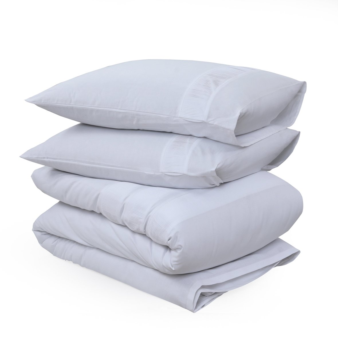 100% Cotton Percale Duvet Cover Set Bali | White | King Long - 240cm (W) x 220cm (L) - The Bedding & Blankets Store