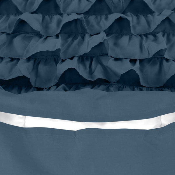 100% Cotton Percale Duvet Cover Set Cyprus | Blue | King Long - 240cm (W) x 220cm (L) - The Bedding & Blankets Store