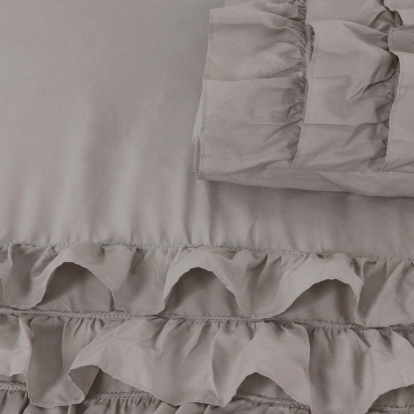 100% Cotton Percale Duvet Cover Set Cyprus | Taupe | Double - 200cm (W) x 220cm (L) - The Bedding & Blankets Store
