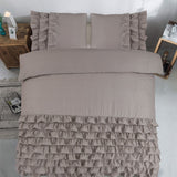 100% Cotton Percale Duvet Cover Set Cyprus | Taupe | Double - 200cm (W) x 220cm (L) - The Bedding & Blankets Store