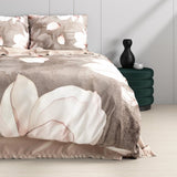 100% Cotton Sateen Duvet Cover Set Alicia | Old Pink | Single - 140cm (W) x 220cm (L) - The Bedding & Blankets Store
