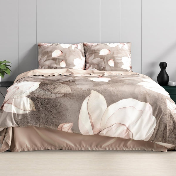 100% Cotton Sateen Duvet Cover Set Alicia | Old Pink | Single - 140cm (W) x 220cm (L) - The Bedding & Blankets Store