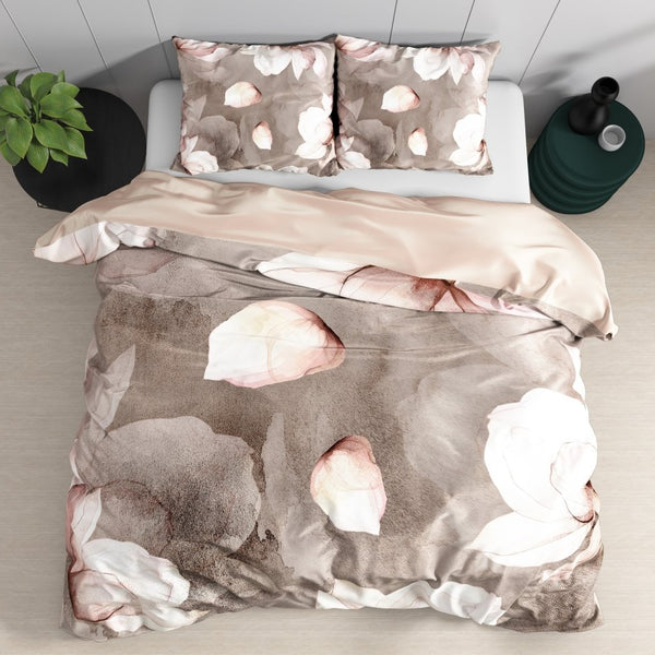 100% Cotton Sateen Duvet Cover Set Alicia | Old Pink | Single - 140cm (W) x 220cm (L) - The Bedding & Blankets Store