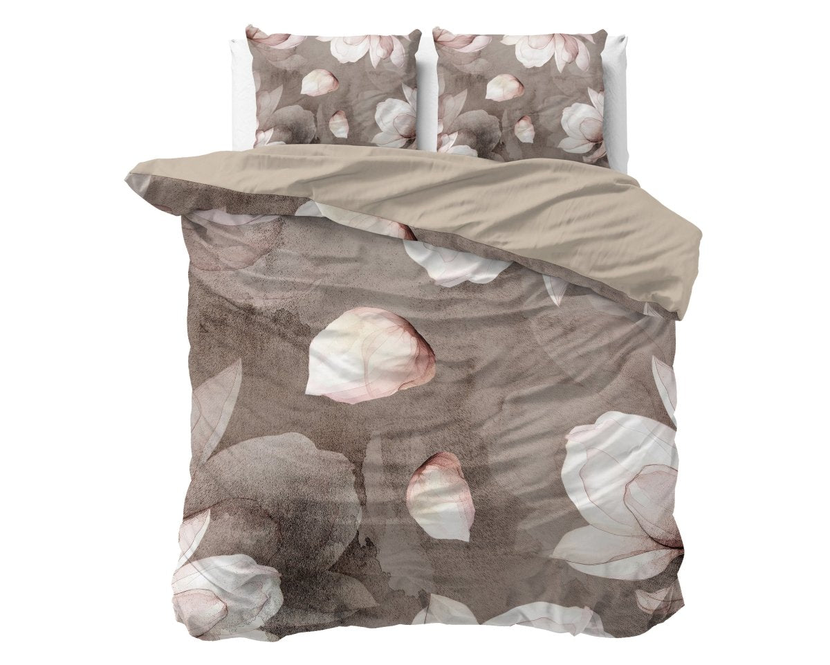 100% Cotton Sateen Duvet Cover Set Alicia | Old Pink | Single - 140cm (W) x 220cm (L) - The Bedding & Blankets Store