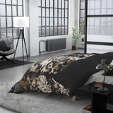100% Cotton Sateen Duvet Cover Set Aluna | Multicolour | Double - 200cm (W) x 220cm (L) - The Bedding & Blankets Store
