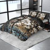 100% Cotton Sateen Duvet Cover Set Aluna | Multicolour | Double - 200cm (W) x 220cm (L) - The Bedding & Blankets Store