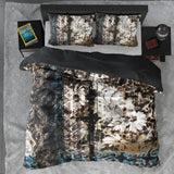 100% Cotton Sateen Duvet Cover Set Aluna | Multicolour | Double - 200cm (W) x 220cm (L) - The Bedding & Blankets Store