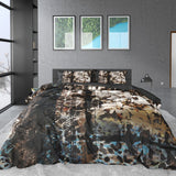100% Cotton Sateen Duvet Cover Set Aluna | Multicolour | Double - 200cm (W) x 220cm (L) - The Bedding & Blankets Store