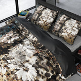 100% Cotton Sateen Duvet Cover Set Aluna | Multicolour | Double - 200cm (W) x 220cm (L) - The Bedding & Blankets Store